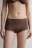 Трусы-шортики с кружевом и средней посадкой - цвет коричневый - 3