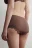 Трусы-шортики с кружевом и средней посадкой - цвет коричневый - 4
