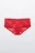 Трусы-шортики кружевные со средней посадкой - цвет красный - 1