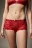 Трусы-шортики кружевные со средней посадкой - цвет красный - 2
