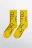 Носки высокие с принтом - цвет желтый - 1