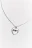 Колье с подвеской-сердечком - цвет белый - 1