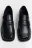 Туфли-лоферы с кожаной фактурой и квадратным носом - цвет черный - 1