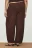 Брюки-джоггеры вискозные на резинке - цвет коричневый - 3