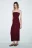 Платье макси облегающее с вырезом бандо - цвет бордовый - 2