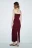 Платье макси облегающее с вырезом бандо - цвет бордовый - 3