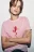 Футболка хлопковая с принтом - цвет розовый - 7