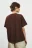 Футболка оверсайз хлопковая с вышивкой - цвет коричневый - 4