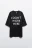 Футболка-хлопковая oversize с принтом - цвет черный - 1