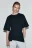 Футболка хлопковая oversize с защипами - цвет черный - 2
