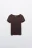Футболка облегающая хлопковая базовая - цвет коричневый - 7