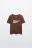 Футболка прямая с принтом - цвет коричневый - 8
