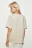 Футболка хлопковая с принтом и вареным эффектом - цвет бежевый - 3