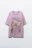 Футболка хлопковая с принтом и вареным эффектом - цвет фиолетовый - 7