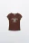 Футболка хлопковая облегающая с принтом - цвет коричневый - 7