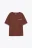 Футболка хлопковая оверсайз с нагрудным карманом - цвет коричневый - 1