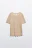 Футболка прямая со льном - цвет бежевый - 1