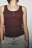 Майка-топ приталенная на пуговицах - цвет коричневый - 5