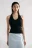 Топ-халтер вискозный - цвет черный - 2