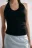 Топ-халтер вискозный - цвет черный - 5