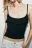 Майка-топ облегающая на тонких бретелях с оборками - цвет черный - 5