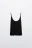 Майка-топ вискозная на тонких бретелях - цвет черный - 8
