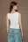 Майка-топ облегающая на широких бретелях - цвет белый - 3