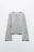 Лонгслив хлопковый на пуговицах с волнистыми краями - цвет серый - 7