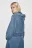 Худи-зипка oversize из футера с имитацией джинсы - цвет синий - 5