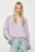 свитшот из футера с кружевными манжетами - цвет сиреневый - 3