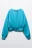 Свитшот укороченный с поясом - цвет голубой - 8