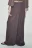 Брюки wide leg со средней посадкой и льном - цвет коричневый - 3
