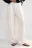 Брюки широкие хлопковые со средней посадкой - цвет белый - 3