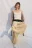 Брюки-аладдины полупрозрачные на резинке - цвет желтый - 2