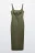 Платье-футляр миди на бретелях - цвет зеленый - 6