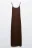 Платье-майка макси ажурное - цвет коричневый - 6