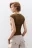 Блузка-боди кружевная - цвет зеленый - 3