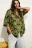 Рубашка с коротким рукавом из вискозы с принтом - цвет зеленый - 1