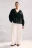 Блузка-кимоно из тенсела с вышивкой - цвет черный - 4