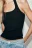 Топ-халтер вязаный вискозный в рубчик - цвет черный - 5