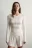 Лонгслив домашний вискозный на пуговицах - цвет ванильный - 3