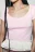 Футболка-топ полуприлегающая с двойной баской - цвет розовый - 6