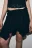 Юбка-шорты мини ажурная асимметричная - цвет черный - 5