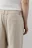 Брюки вискозные прямые со льном и средней посадкой - цвет бежевый - 6