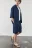 Шорты на завязках из тенсела с хлопком - цвет синий - 1