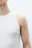 Майка-топ хлопковая приталенная в рубчик - цвет белый - 6