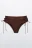 Трусы-танга купальные со средней посадкой и шнуровкой - цвет коричневый - 5