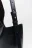 Сумка-шопер асимметричная из искусственной кожи - цвет черный - 7
