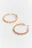 Серьги-кольца в виде золотистой цепи - цвет желтый - 2