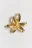 Брошь золотистая в виде цветка - цвет желтый - 2
